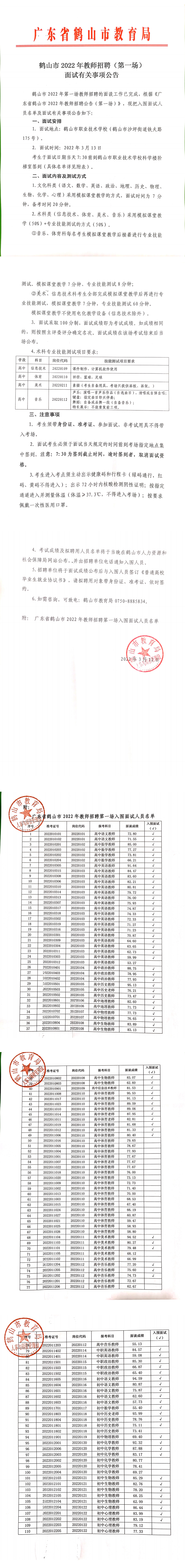 鶴山市2022年教師招聘第一場(chǎng)面試公告_00(1).png